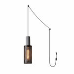 Cement Mesh Pendant Light – Plug-In, Perforated Iron Shade