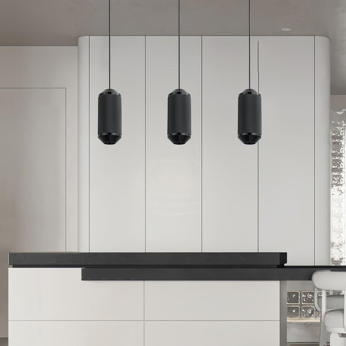 Backbeat Modern LED Pendant Light in Black or Gold for Dining Room and Kitchen Island