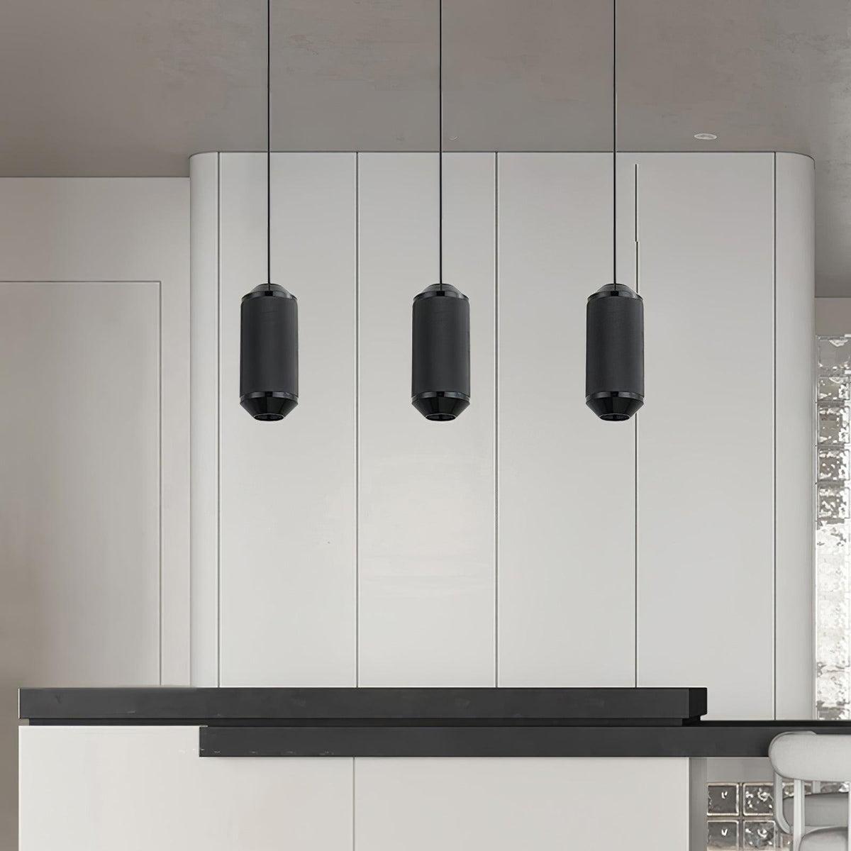 Backbeat Modern LED Pendant Light in Black or Gold for Dining Room and Kitchen Island