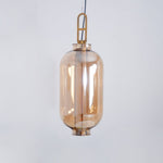 Bai Family Blown Glass Pendant Light in Bronze for Dining and Entry