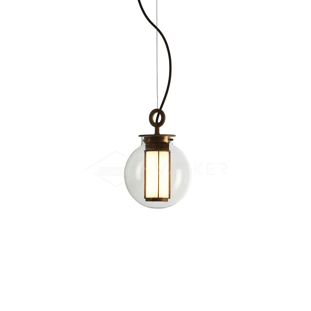 Bai Family Blown Glass Pendant Light in Bronze for Dining and Entry