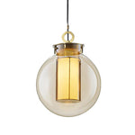 Bai Family Blown Glass Pendant Light in Bronze for Dining and Entry