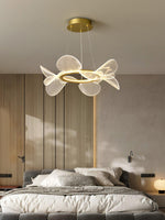 Bain Flying Flowers Chandelier — Gold Acrylic LED Pendant Light