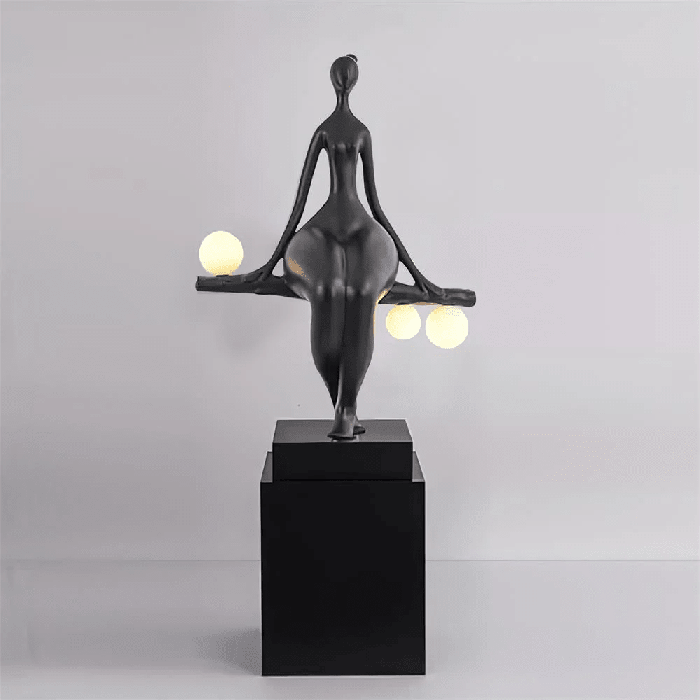 Balance Glow Sculpture Floor Lamp – Modern Art Deco Ambient Lighting