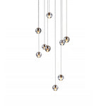 Crystal Ball Pendant Light – Chrome & Clear Glass Chandelier