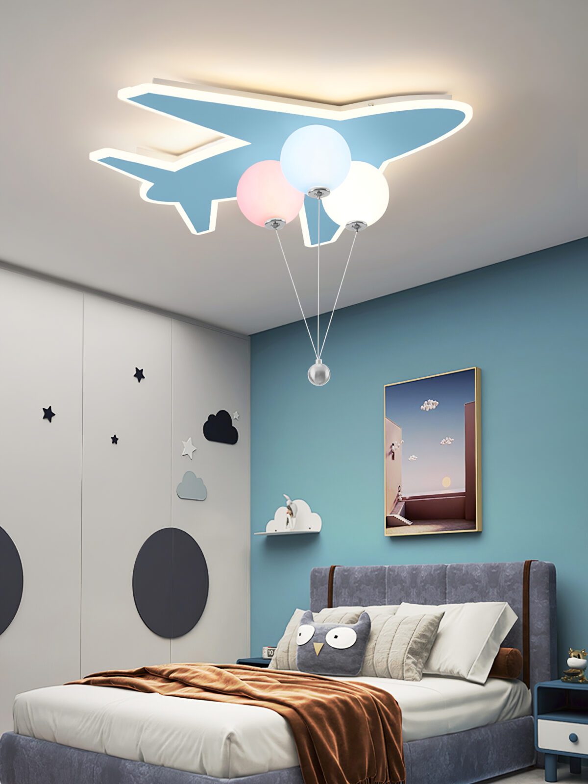 Balloon Airplane Ceiling Light