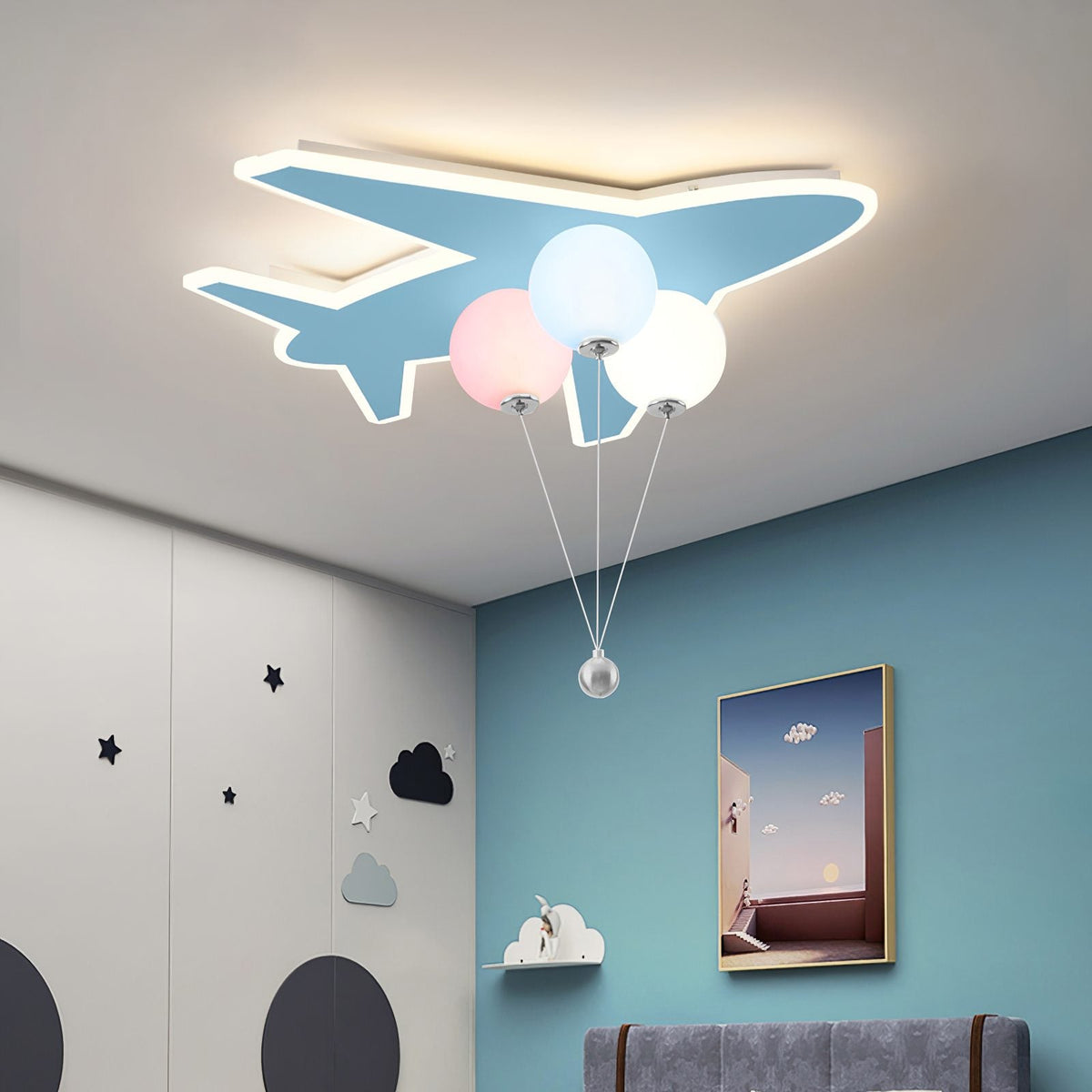 Balloon Airplane Ceiling Light