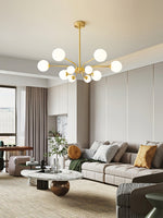 Balloon Ball Chandelier – Modern Gold Glass Pendant Light for Dining Room and Living Room