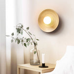 Bamboo Aura Wall Sconce – Natural Bamboo & Metal Modern Lighting