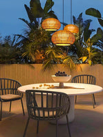 Bamboo Camden Pendant Light – Handwoven Coastal Ceiling Lamp for Dining & Living Spaces