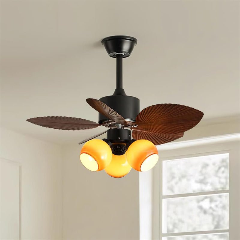 Tropical Breeze Ceiling Fan with Three Glass Shades