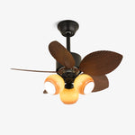 Tropical Breeze Ceiling Fan with Three Glass Shades