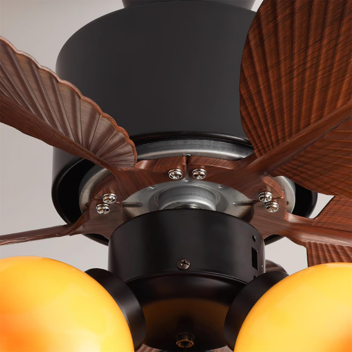 Tropical Breeze Ceiling Fan with Three Glass Shades