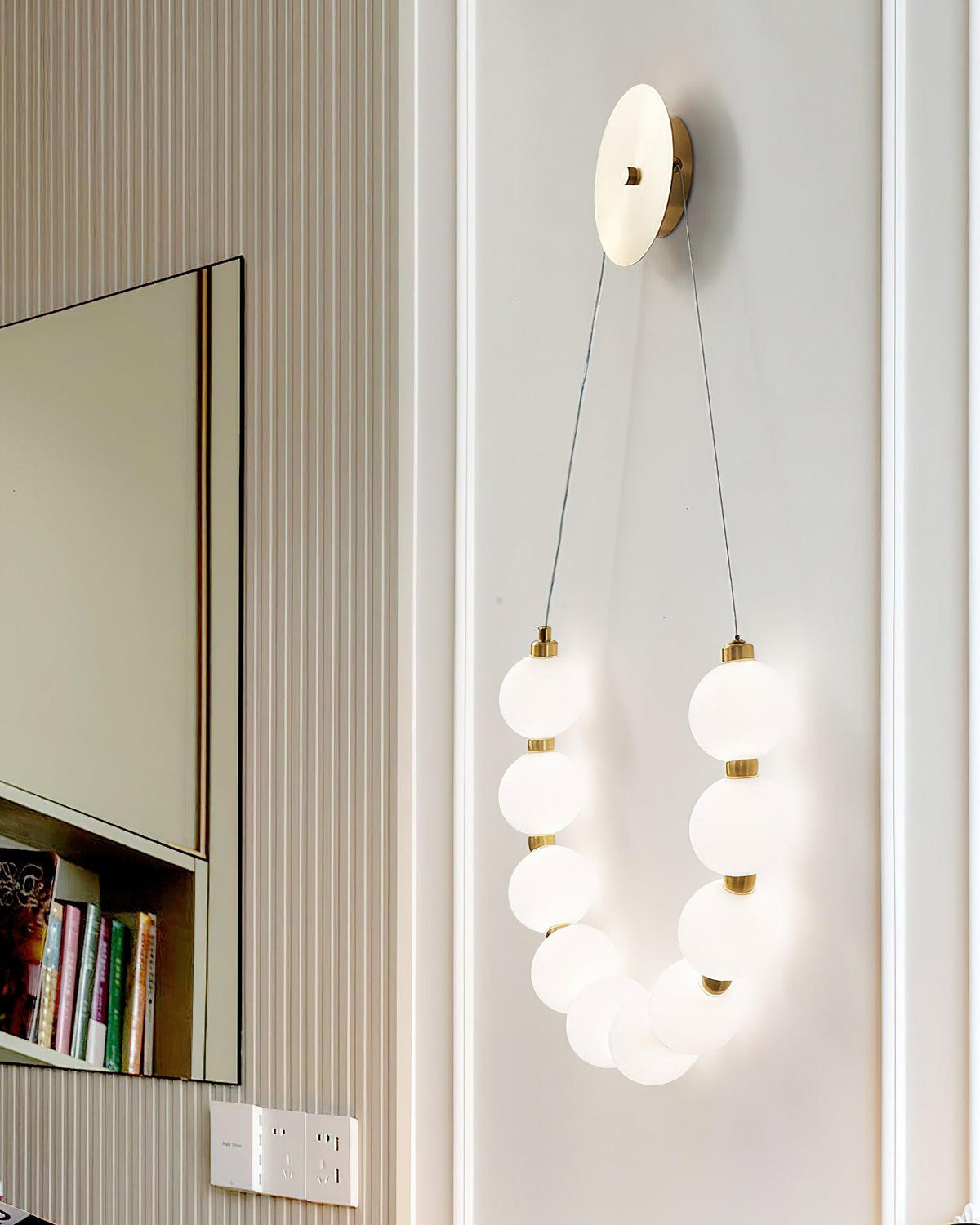 bead-cascade-loop-wall-lamp