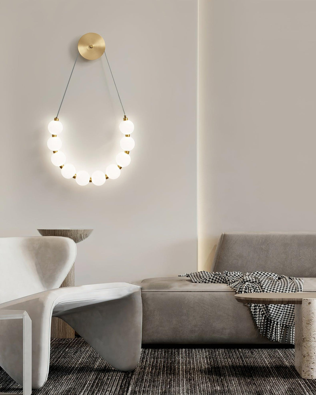 bead-cascade-loop-wall-lamp