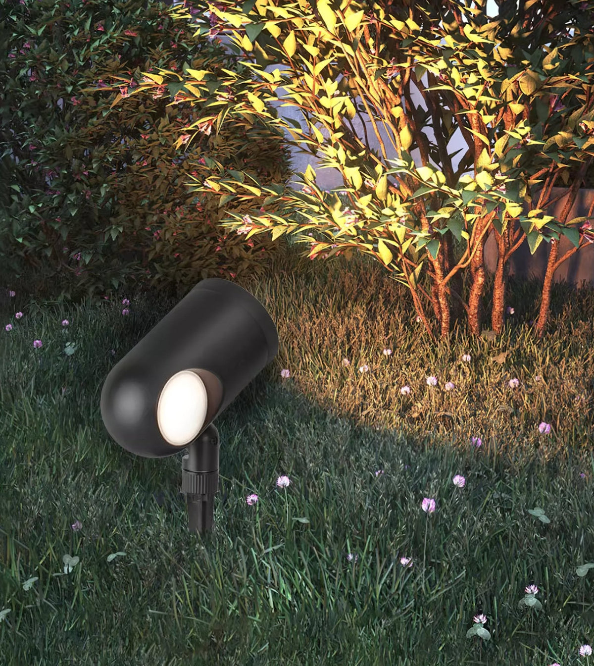 Beam Spike Adjustable Landscape Spotlight in Black Stainless Steel