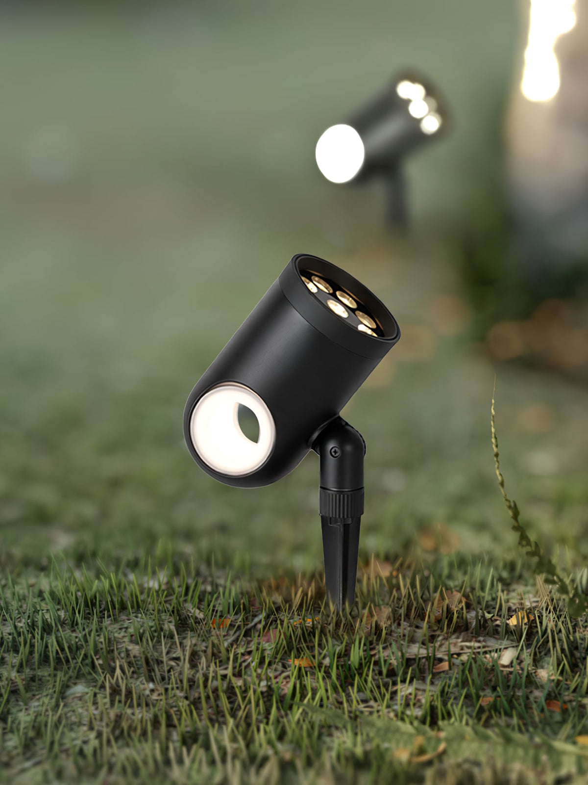 Beam Spike Adjustable Landscape Spotlight in Black Stainless Steel