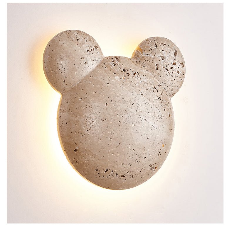 Bearstone Travertine Wall Sconce with Integrated LED