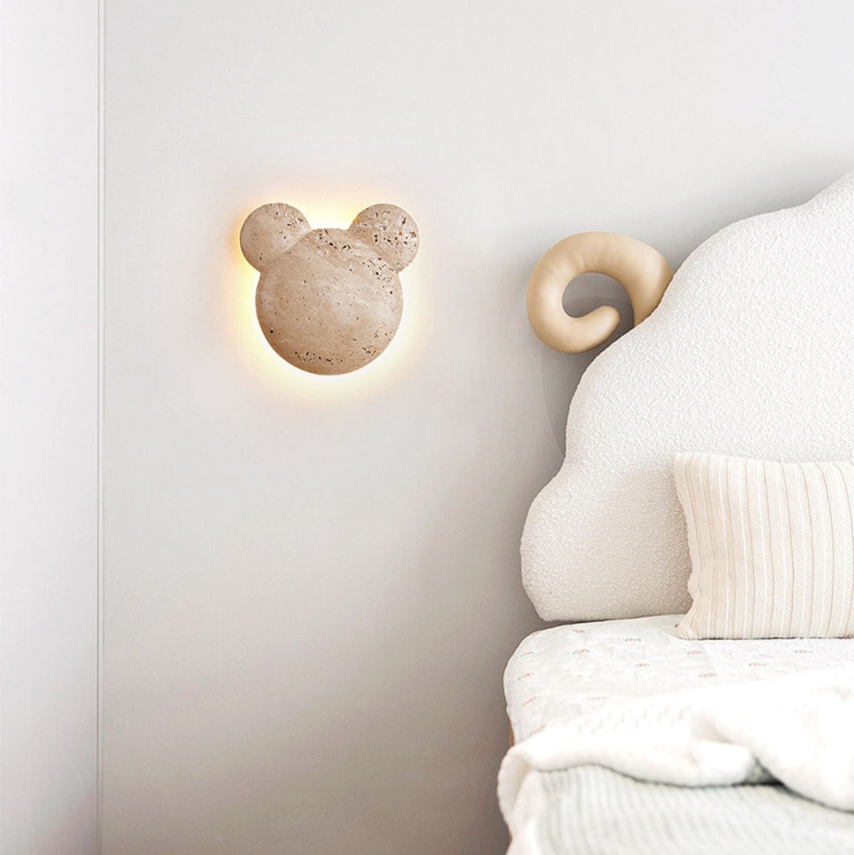 Bearstone Travertine Wall Sconce with Integrated LED