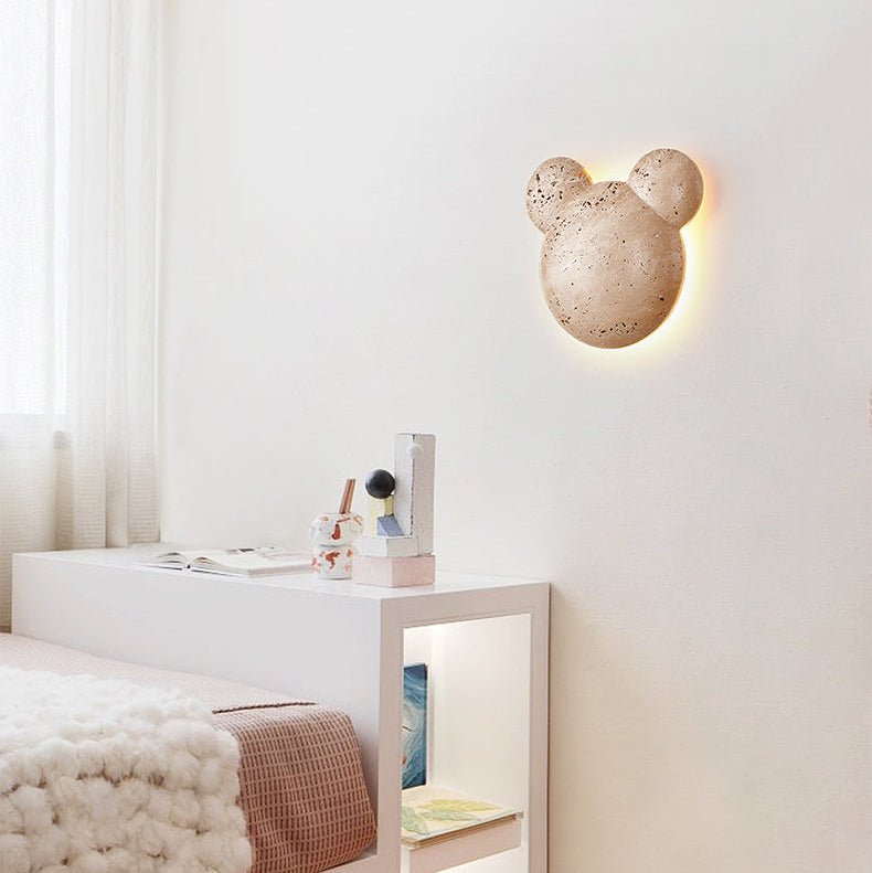 Bearstone Travertine Wall Sconce with Integrated LED