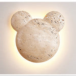 Bearstone Travertine Wall Sconce with Integrated LED