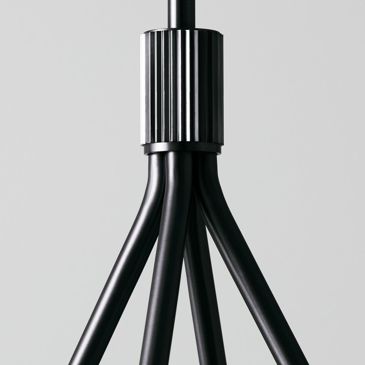 Axis Modern Linear Chandelier in Brass and Black for Dining Room and Living Room