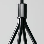 Axis Modern Linear Chandelier in Brass and Black for Dining Room and Living Room