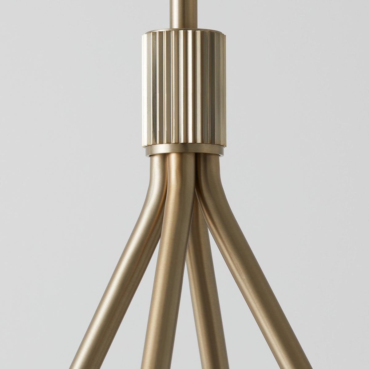Axis Modern Linear Chandelier in Brass and Black for Dining Room and Living Room