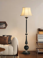 Belfort Classic Floor Lamp – Modern Black & Beige Designer Lighting for Living Room