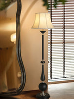 Belfort Classic Floor Lamp – Modern Black & Beige Designer Lighting for Living Room