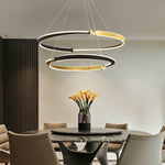 Crystal LED Pendant Light with Metal Frame, Modern Hanging Lamp for Dining Room and Living Room
