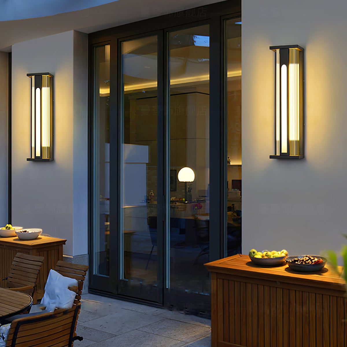 Bellamy Flair Outdoor Wall Sconce in Stainless Steel and Acrylic