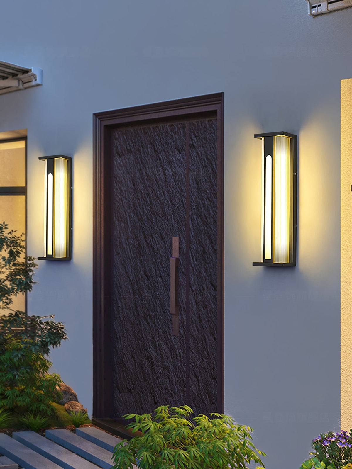 Bellamy Flair Outdoor Wall Sconce in Stainless Steel and Acrylic