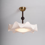 Bellara Flush Mount Ceiling Light in Fabric, Wood, and Metal