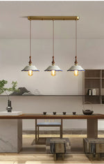 Bellaria Ceramic Pendant Light with Hand-Painted Scalloped Details