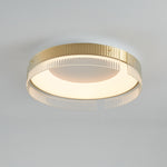 Bellatrix Modern Brass LED Flush Mount Ceiling Light for Living Room and Bedroom