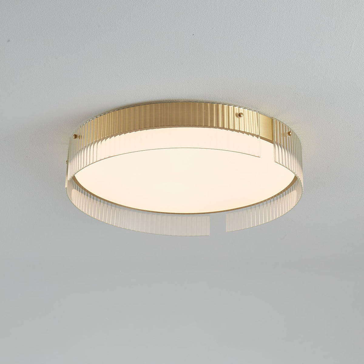 Bellatrix Modern Brass LED Flush Mount Ceiling Light for Living Room and Bedroom