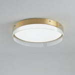 Bellatrix Modern Brass LED Flush Mount Ceiling Light for Living Room and Bedroom
