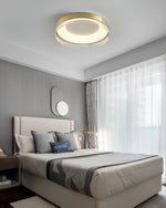 Bellatrix Modern Brass LED Flush Mount Ceiling Light for Living Room and Bedroom