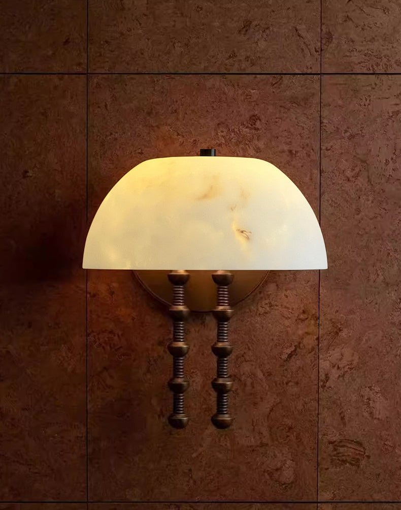 Bellini Alabaster Wall Sconce – Aged Brass & Natural Stone Lighting