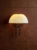 Bellini Alabaster Wall Sconce – Aged Brass & Natural Stone Lighting