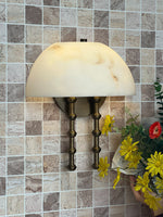 Bellini Alabaster Wall Sconce – Aged Brass & Natural Stone Lighting
