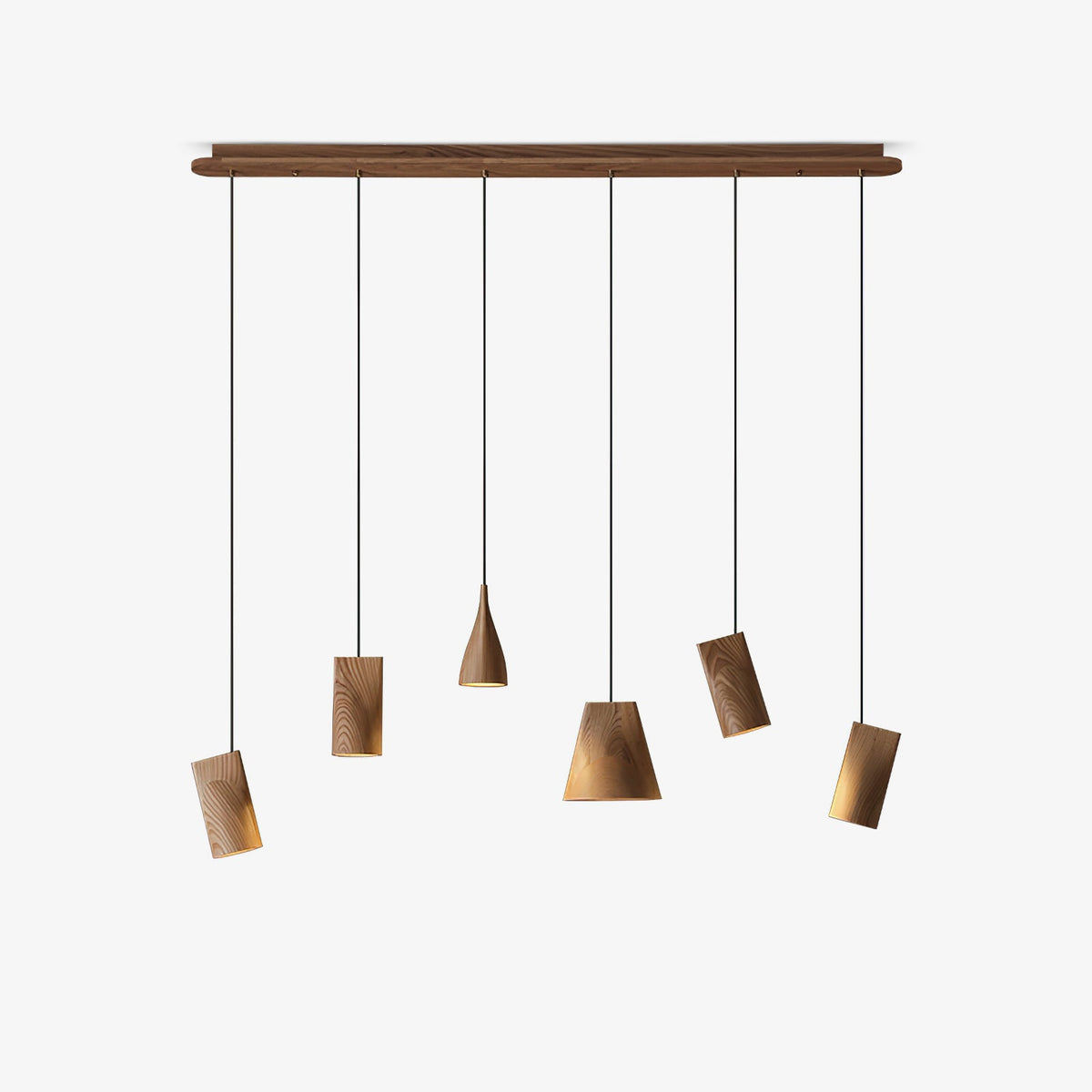 Bellwood Wood Pendant Light – Modern LED Hanging Lamp for Dining Room & Kitchen Island