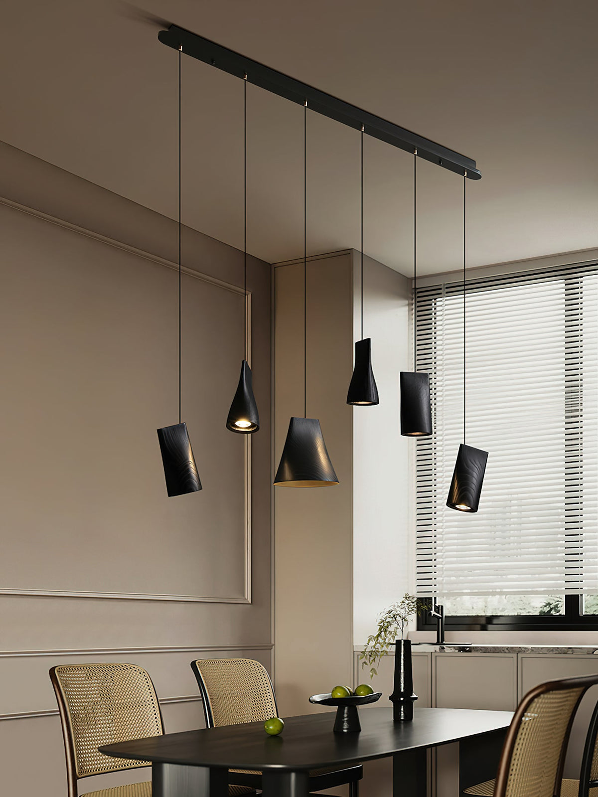 Bellwood Wood Pendant Light – Modern LED Hanging Lamp for Dining Room & Kitchen Island