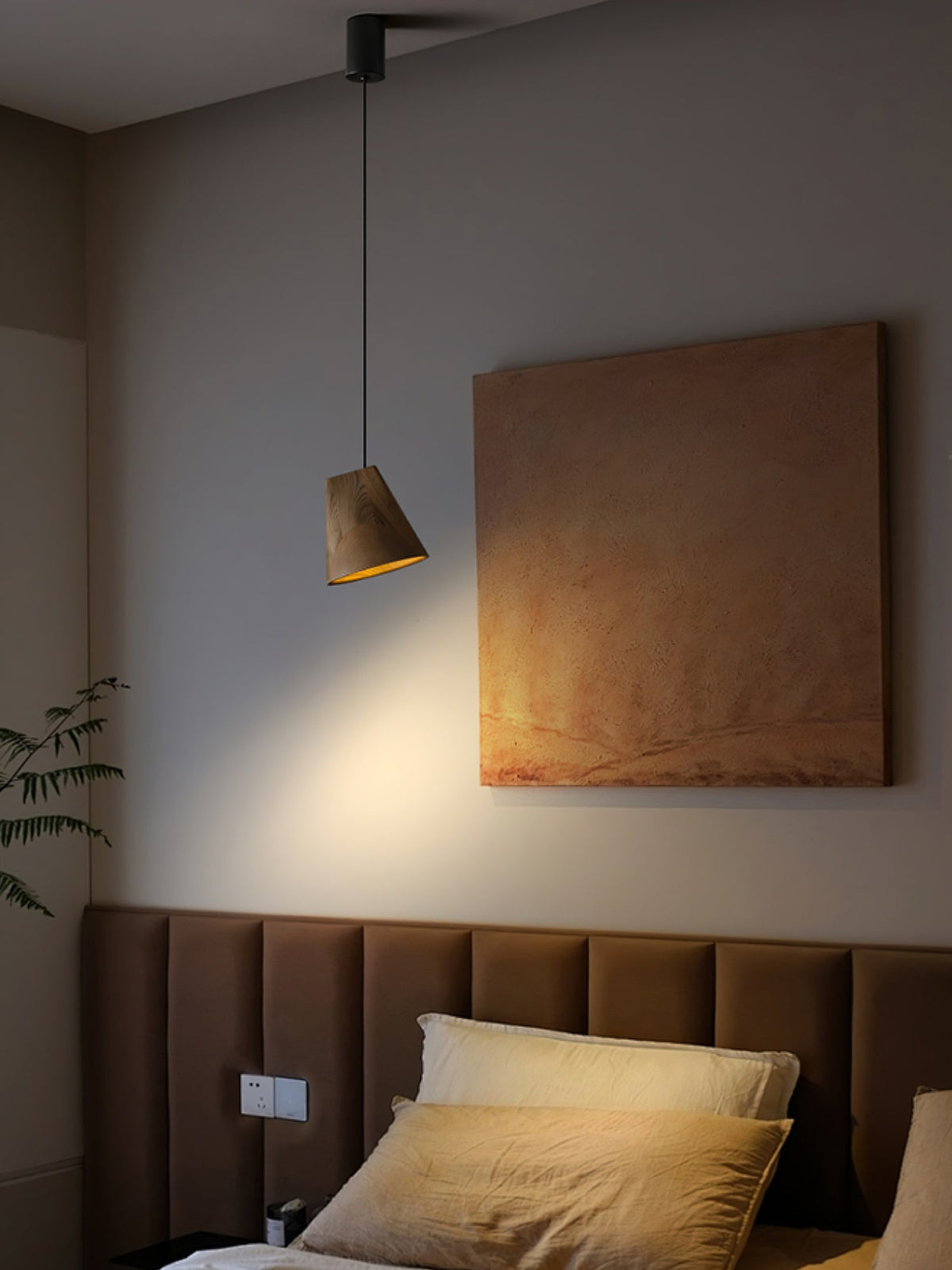 Bellwood Wood Pendant Light – Modern LED Hanging Lamp for Dining Room & Kitchen Island