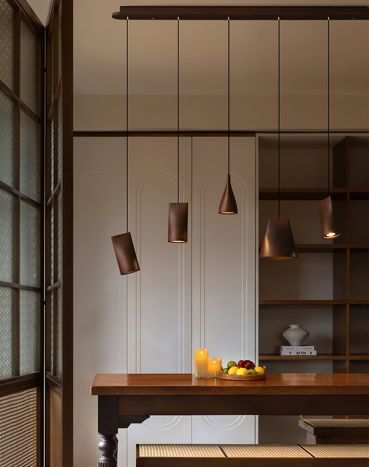 Bellwood Wood Pendant Light – Modern LED Hanging Lamp for Dining Room & Kitchen Island