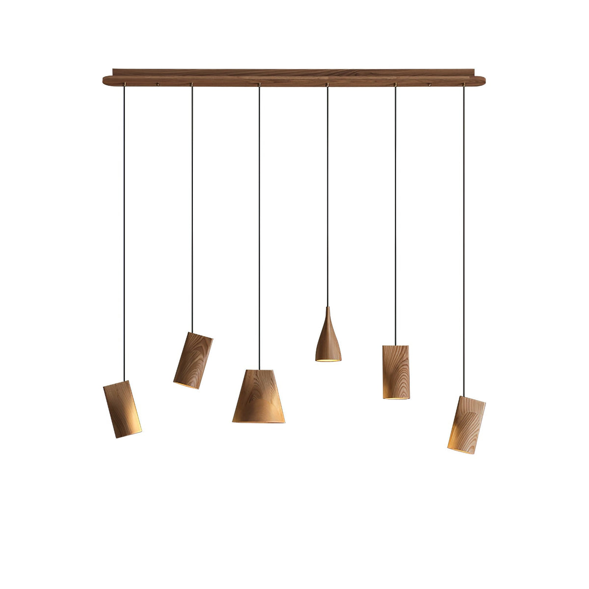 Bellwood Wood Pendant Light – Modern LED Hanging Lamp for Dining Room & Kitchen Island