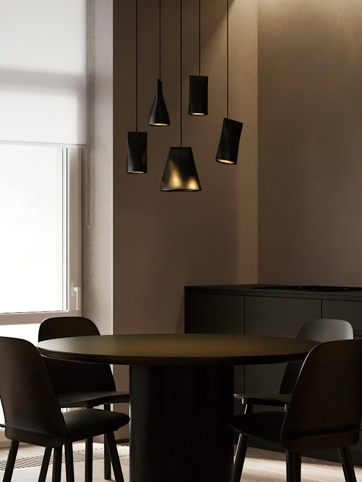 Bellwood Wood Pendant Light – Modern LED Hanging Lamp for Dining Room & Kitchen Island