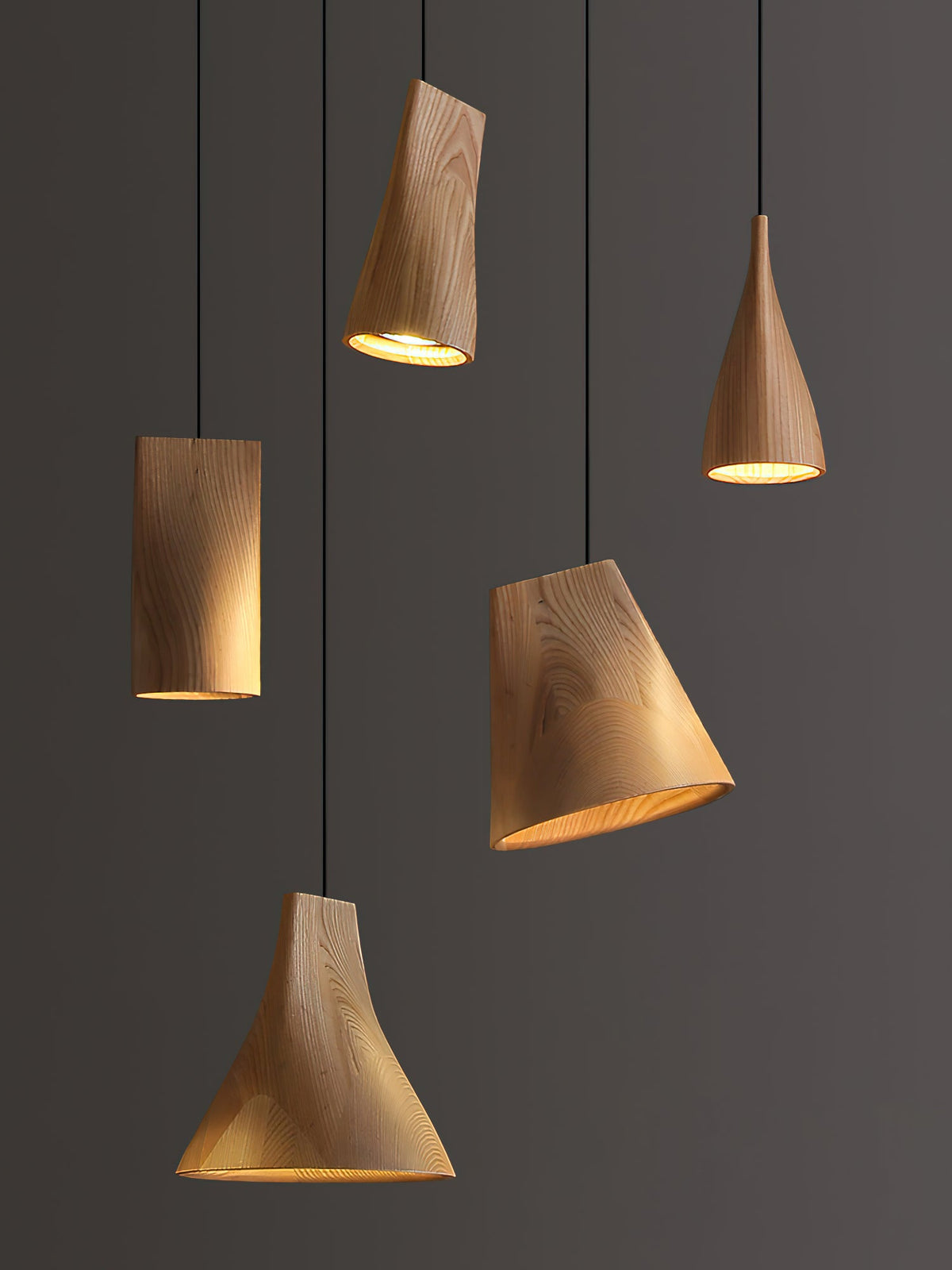 Bellwood Wood Pendant Light – Modern LED Hanging Lamp for Dining Room & Kitchen Island