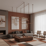 Belto Linear LED Pendant Light – Canvas Strap Suspension, Modern Minimalist